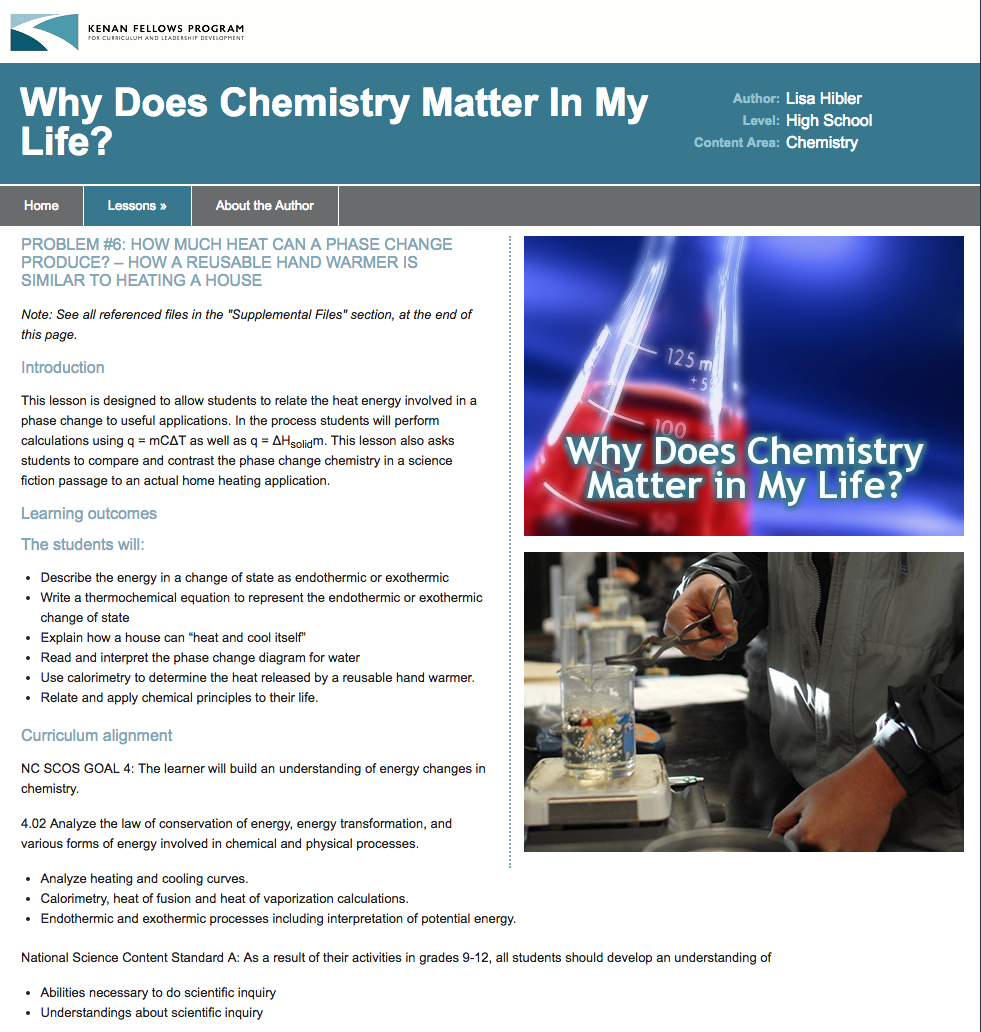 How Much Heat Can a Phase Change Produce? Lesson Plan