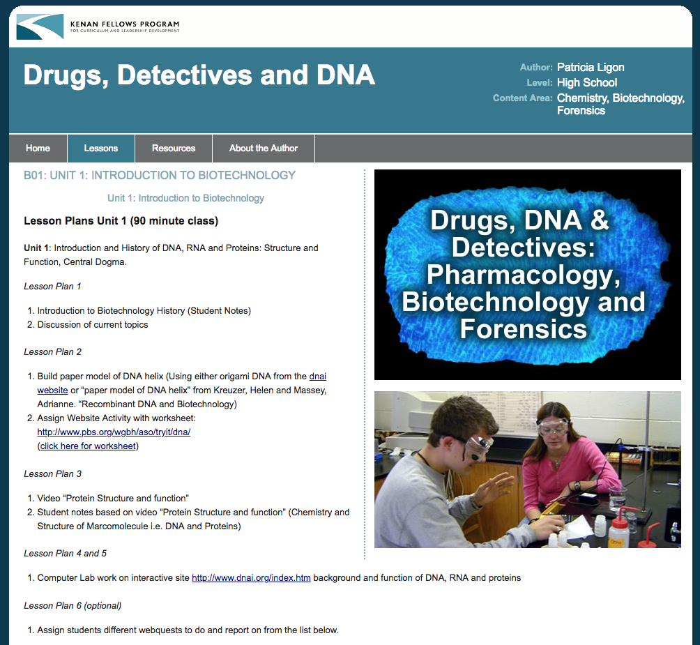 Unit 1: Introduction to Biotechnology Unit Plan