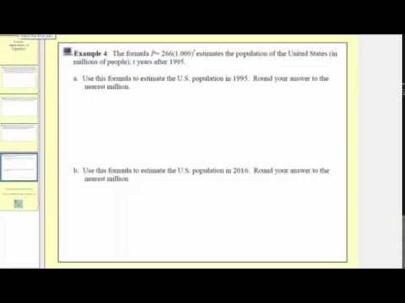 Applications of Equations - Heart Rate, Simple Interest, Population Growth Instructional Video