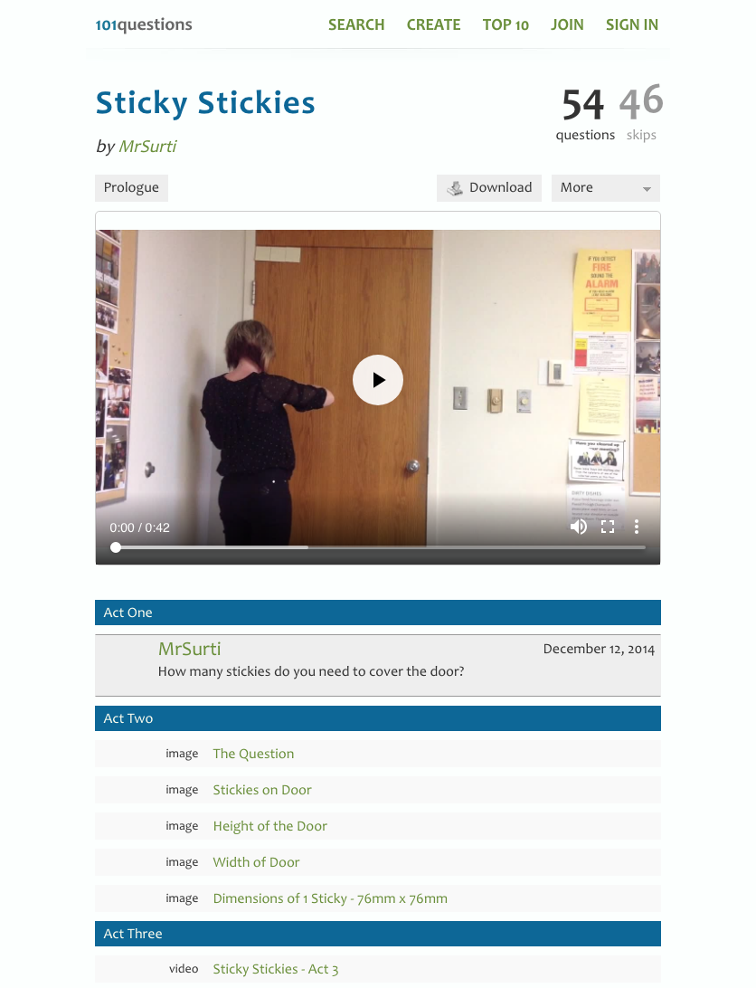 Sticky Stickies Activity