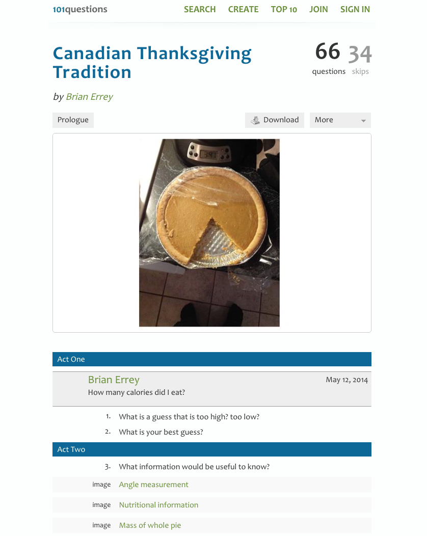 Canadian Thanksgiving Tradition Activity