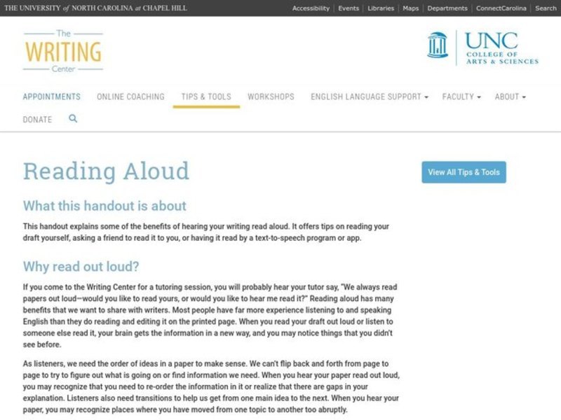 Reading Aloud Website