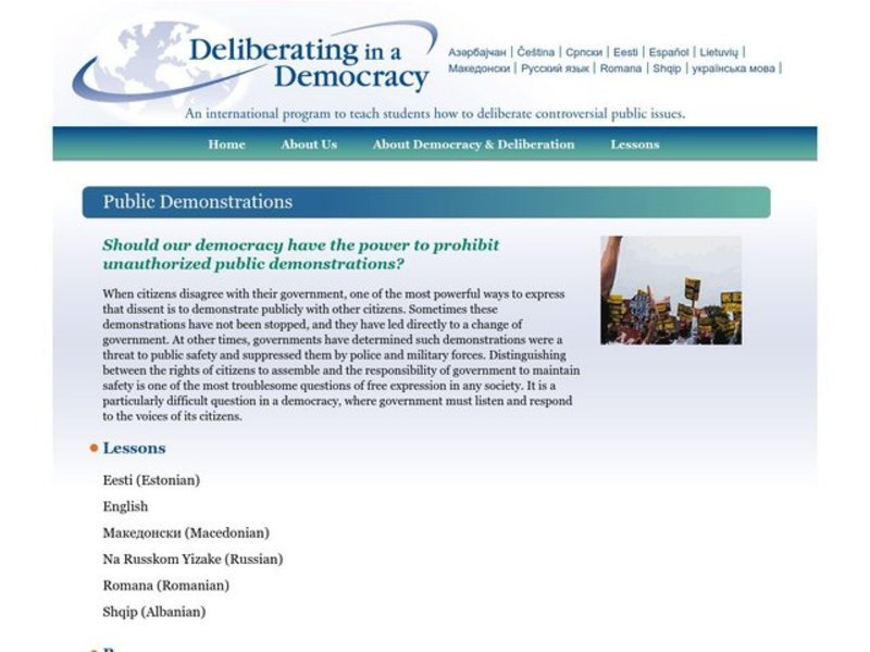 Public Demonstrations Lesson Plan