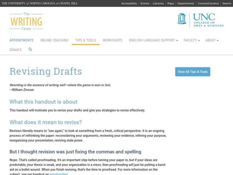 Revising Drafts Website