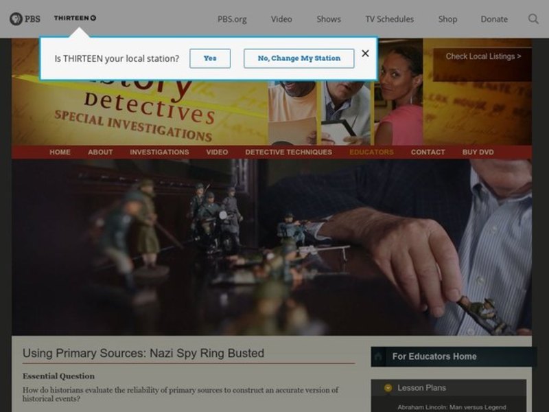 Using Primary Sources: Nazi Spy Ring Busted Lesson Plan