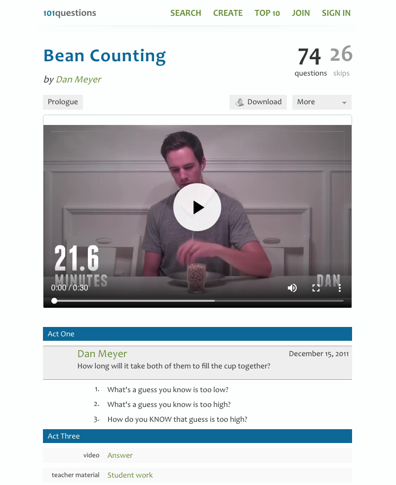 Bean Counting Activity