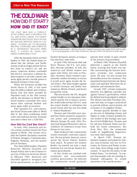 The Cold War: How Did It Start? How Did It End? Activity