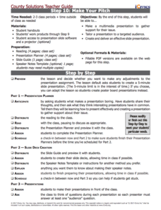 Step 10: Make Your Pitch Lesson Plan