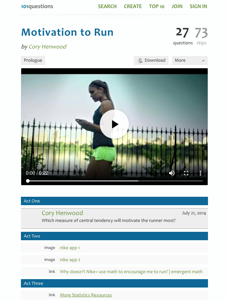 Motivation to Run Activity