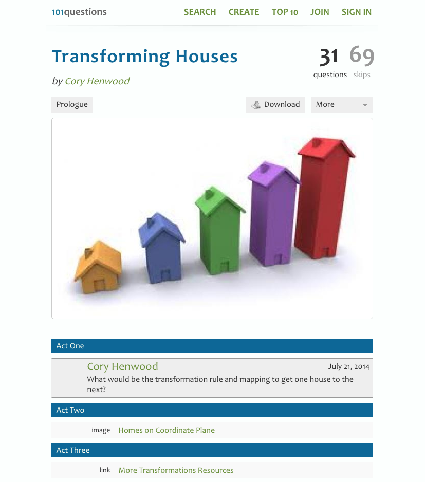 Transforming Houses Activity