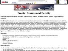 Frontal Storms and Density Lesson Plan