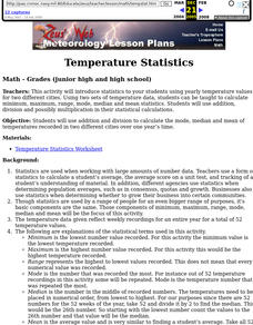 Temperature Statistics Lesson Plan