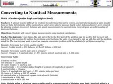 Converting to Nautical Measurements Lesson Plan