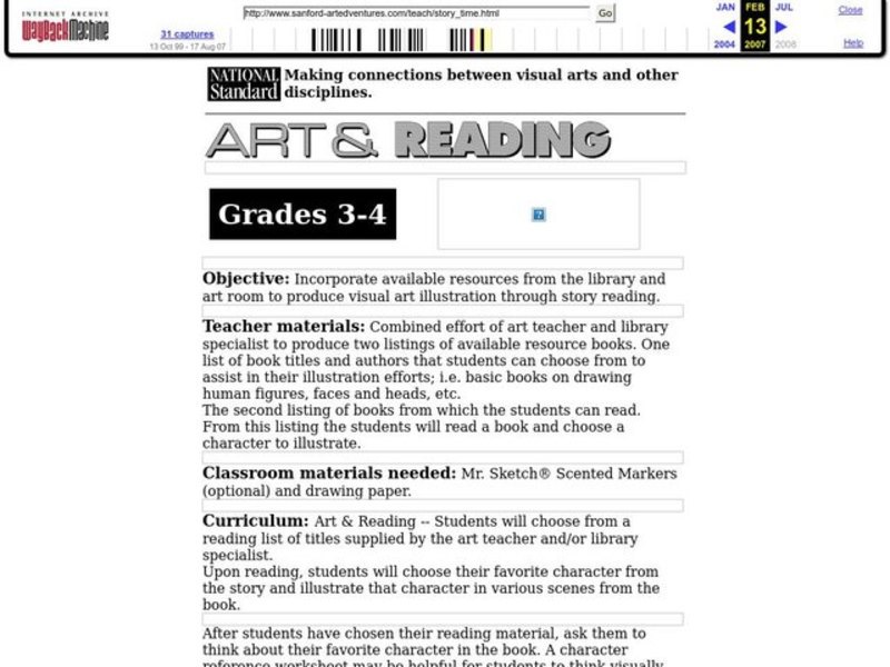 Story Time Lesson Plan