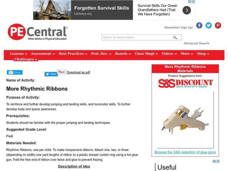 More Rhythmic Ribbons Lesson Plan