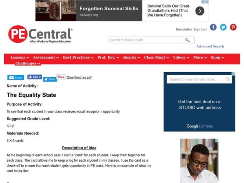 The Equality State Lesson Plan