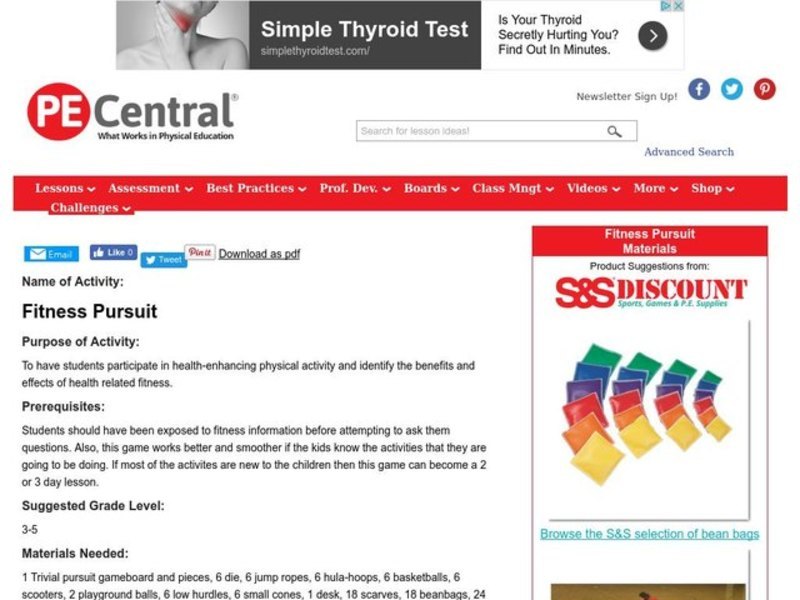 Fitness Pursuit Lesson Plan