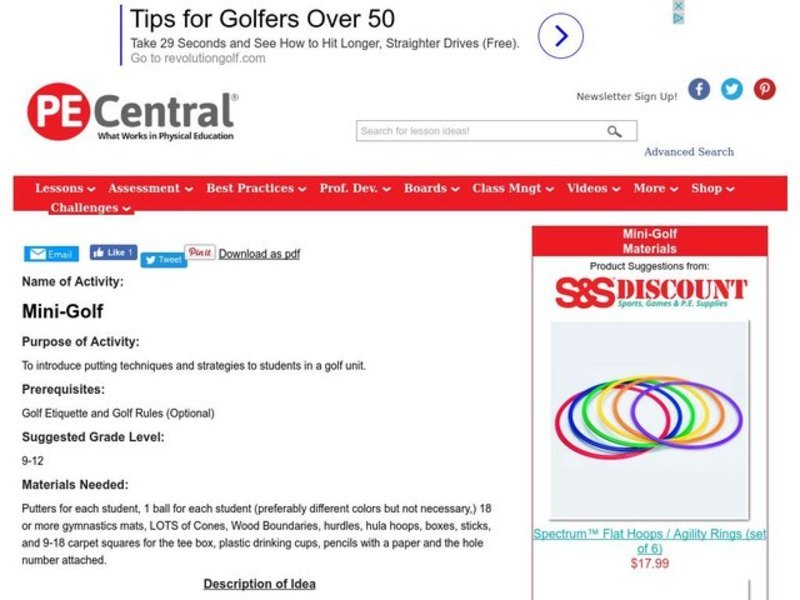 Mini-Golf Lesson Plan