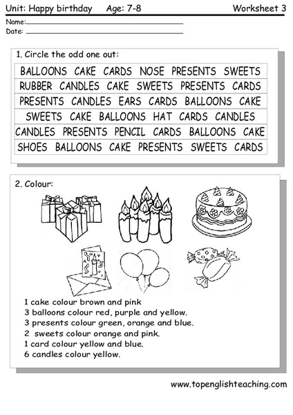 Happy Birthday Lesson Plan