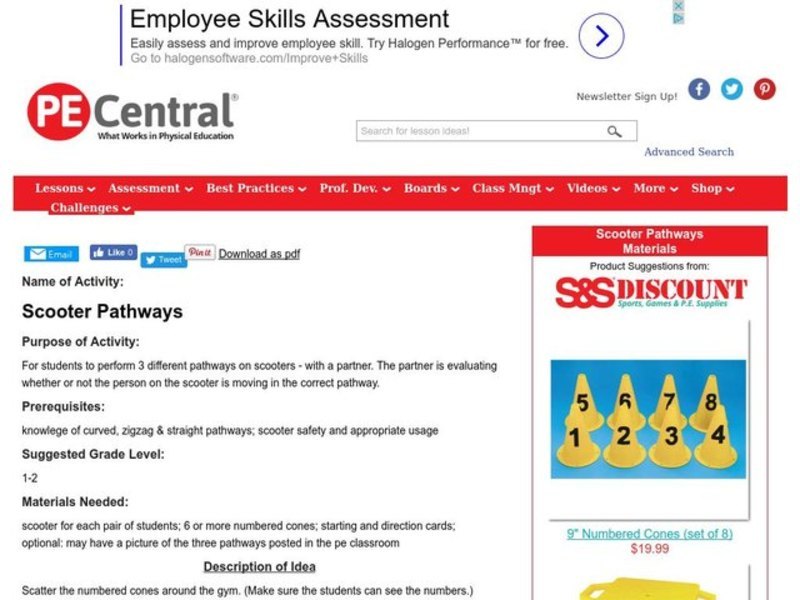 Scooter Pathways Lesson Plan
