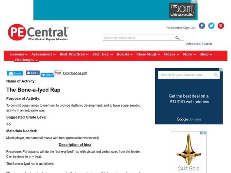 The Bone-a-fyed Rap Lesson Plan