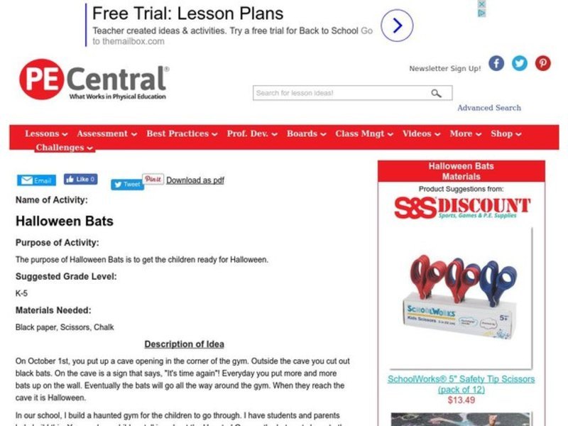 Halloween Bats Lesson Plan