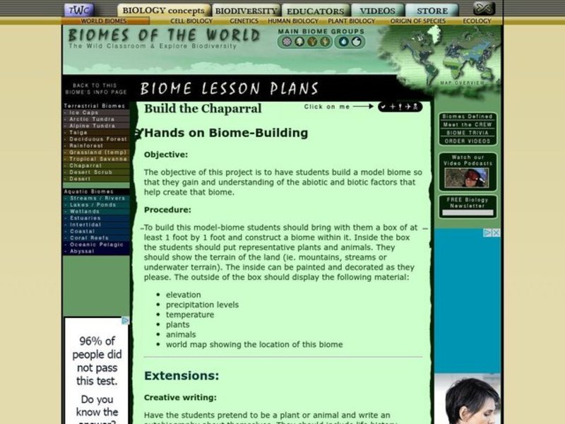 Hands On Biome-Building Lesson Plan