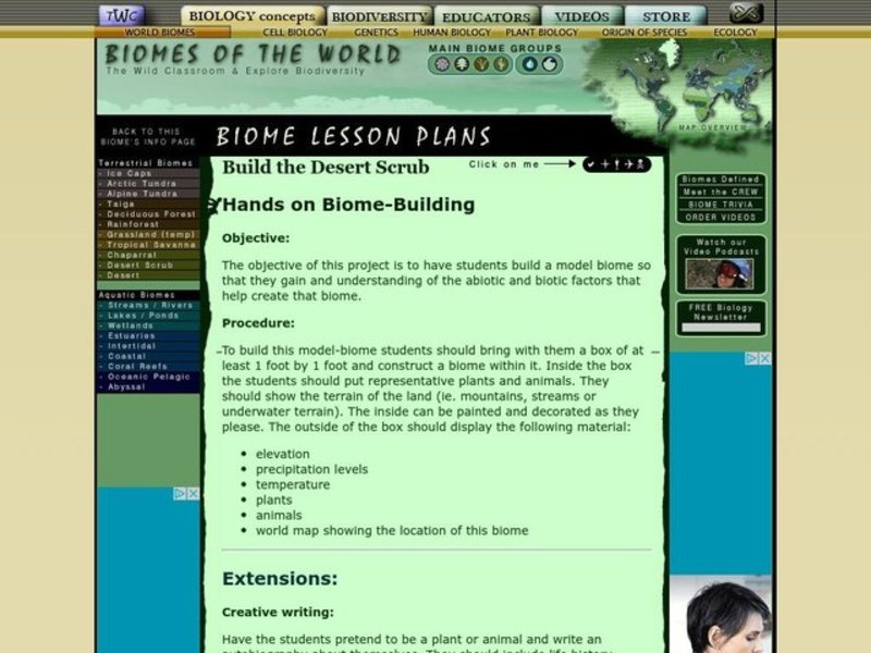 Hands On Biome-Building Lesson Plan