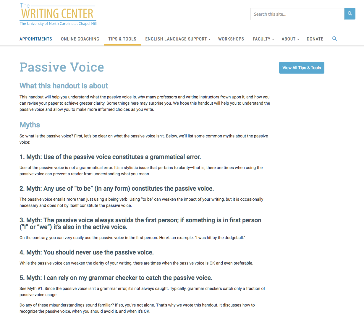 Passive Voice Website