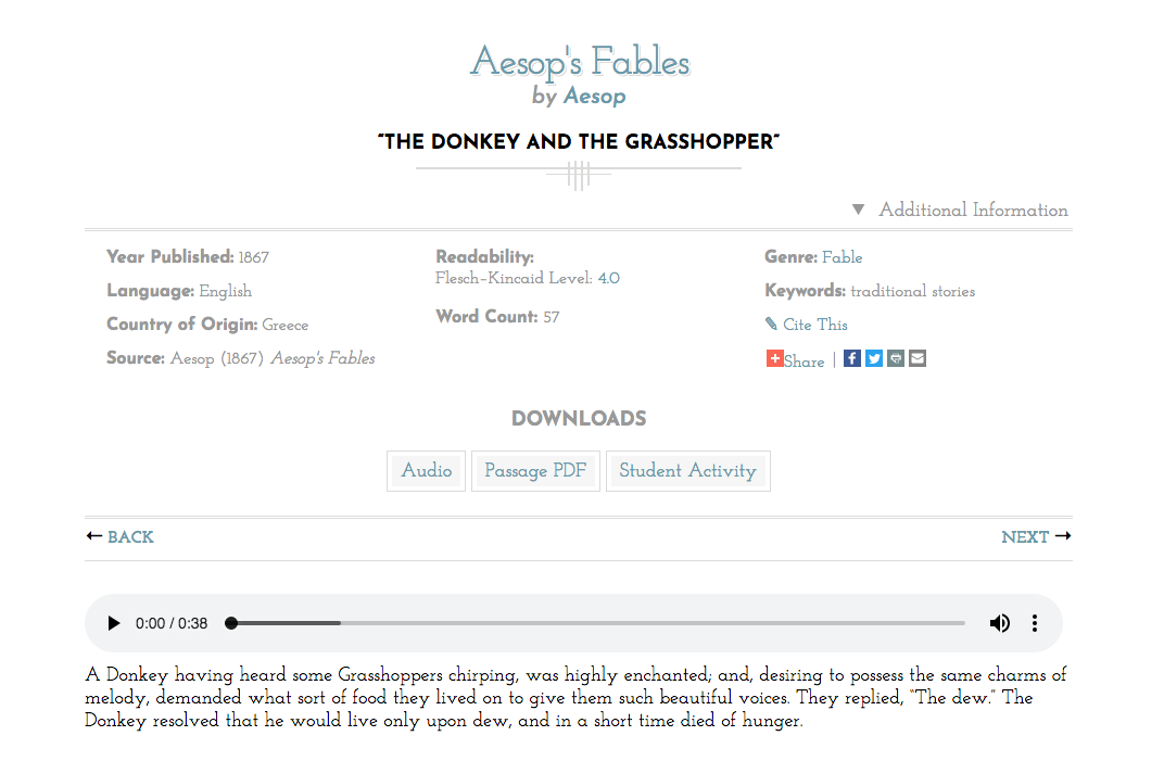 The Farmer and the Snake Audio