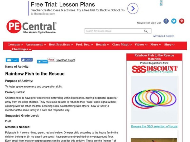 Rainbow Fish to the Rescue Lesson Plan