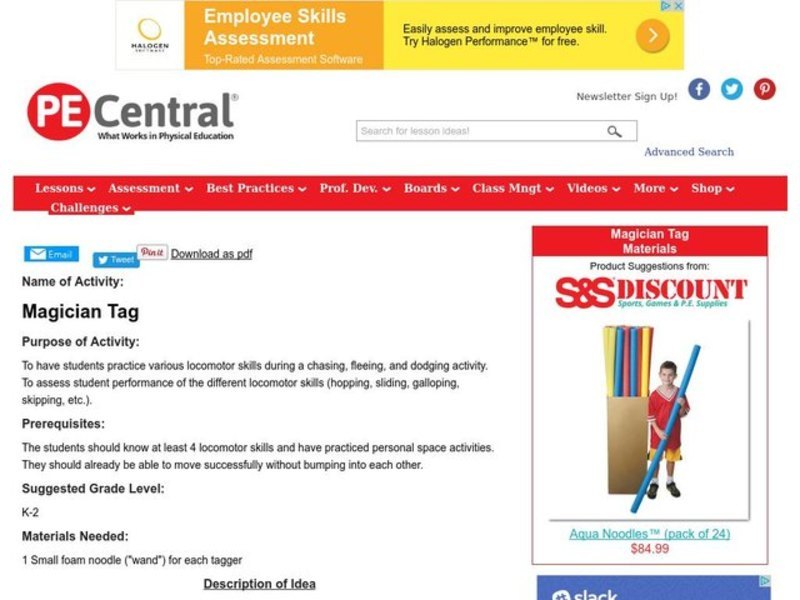 Magician Tag Lesson Plan