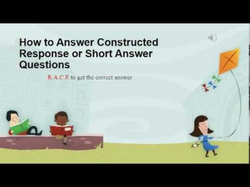 How to Answer Constructed Response or Short Answer Questions Instructional Video
