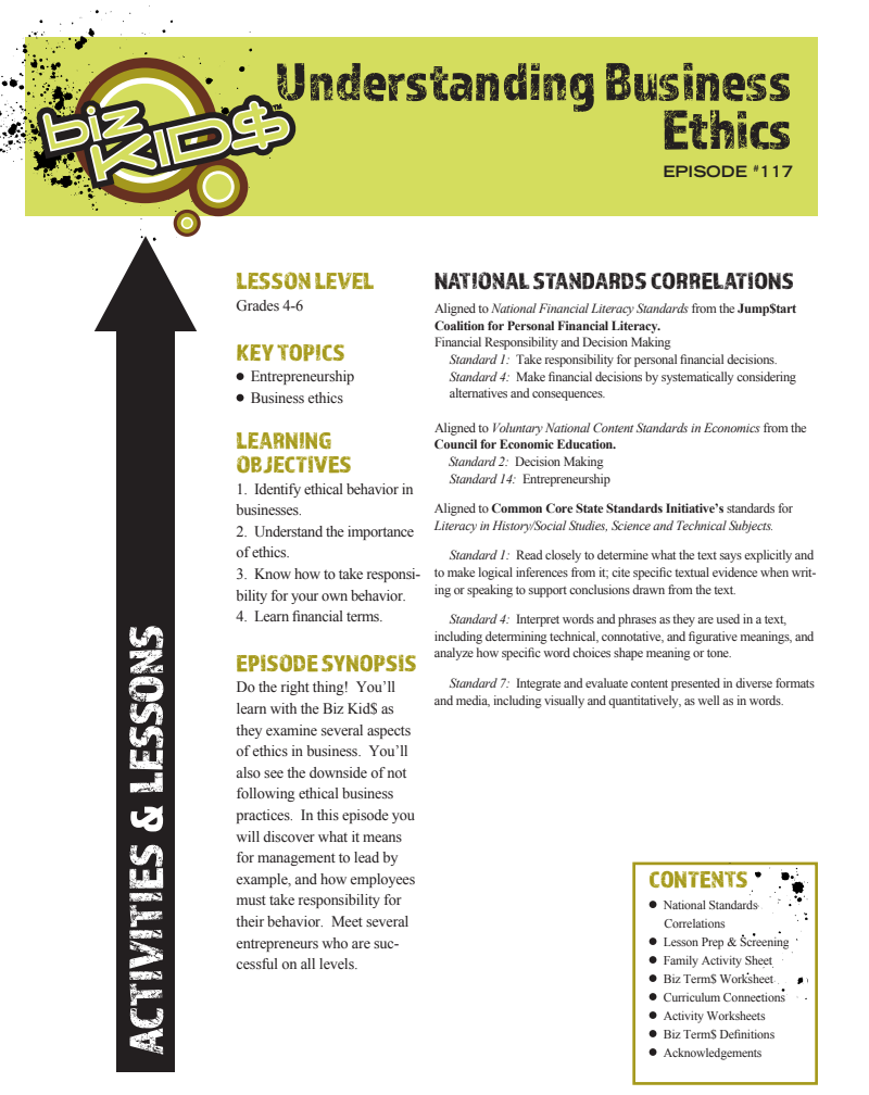 Understanding Business Ethics Lesson Plan