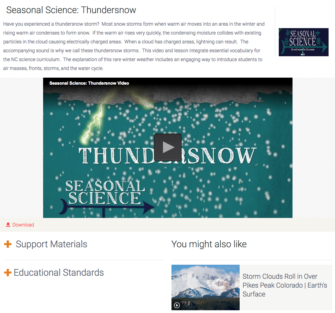 Seasonal Science: Thundersnow Instructional Video
