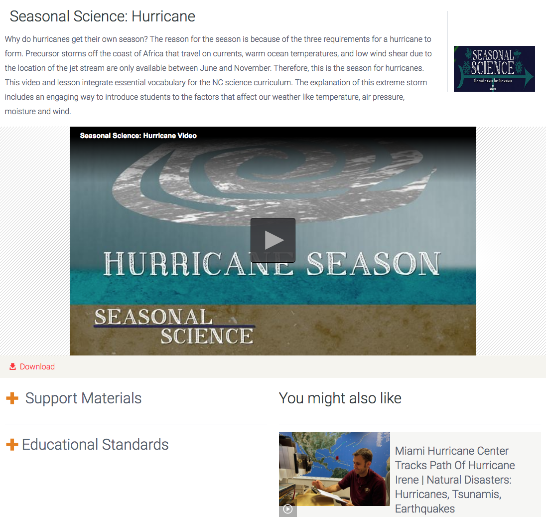 Seasonal Science: Hurricane Instructional Video