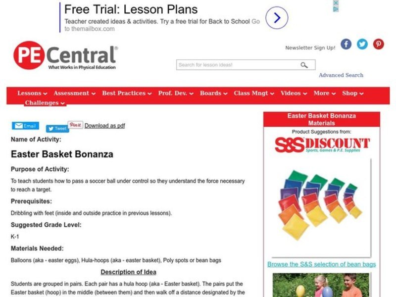 Easter Basket Bonanza Lesson Plan