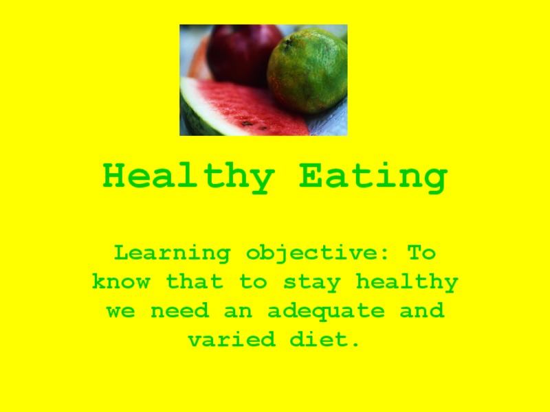 Healthy Eating PPT