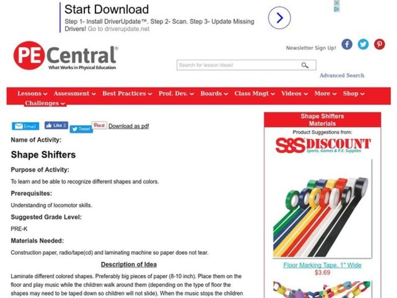 Shape Shifters Lesson Plan