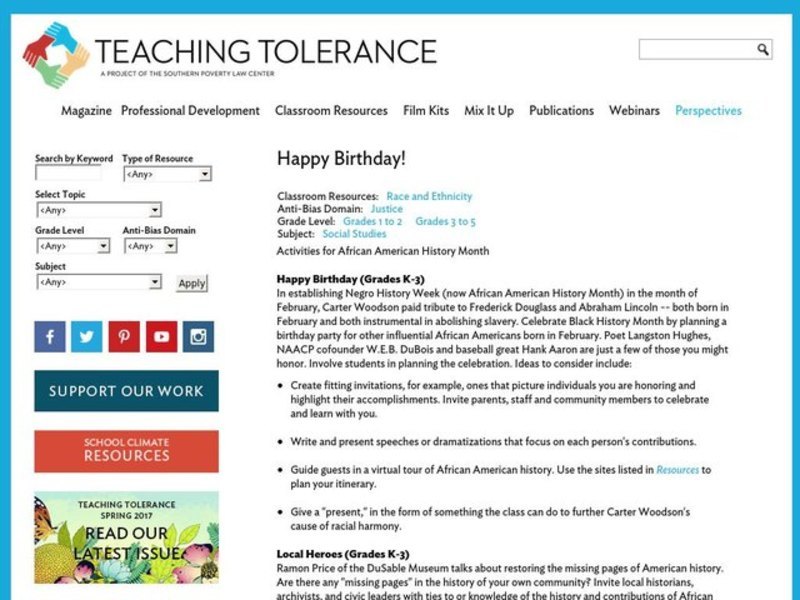Happy Birthday! Lesson Plan