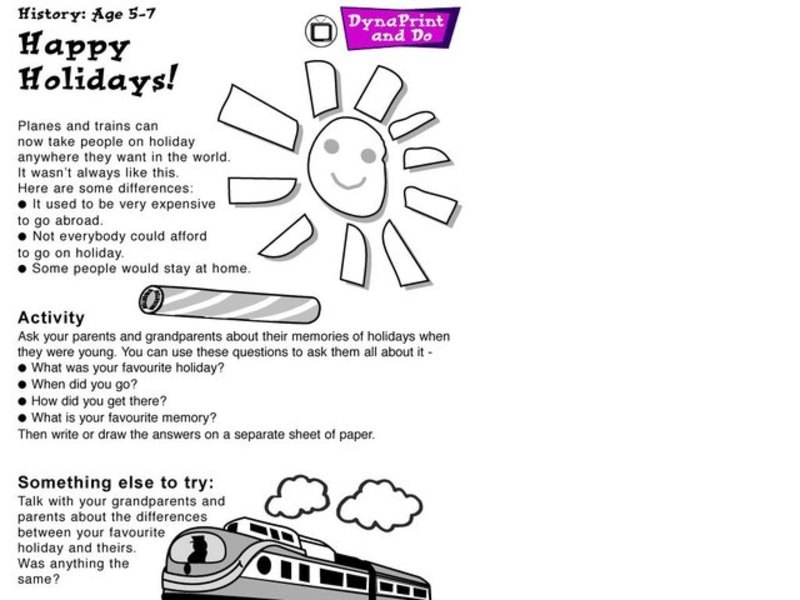 Happy Holidays Worksheet