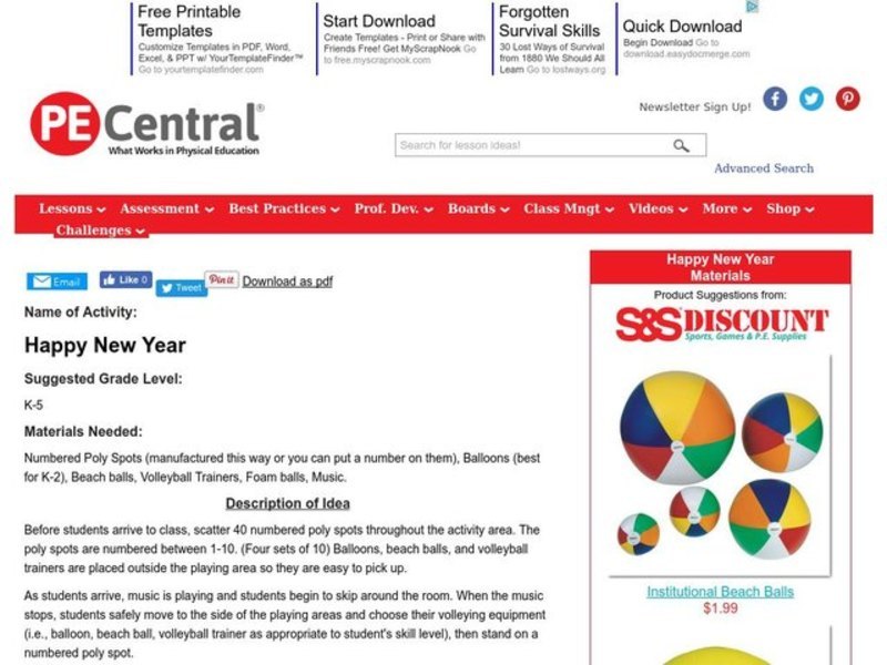 Happy New Year Lesson Plan