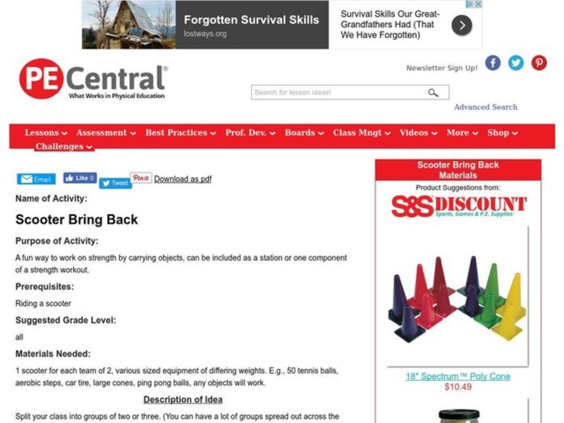 Scooter Bring Back Lesson Plan