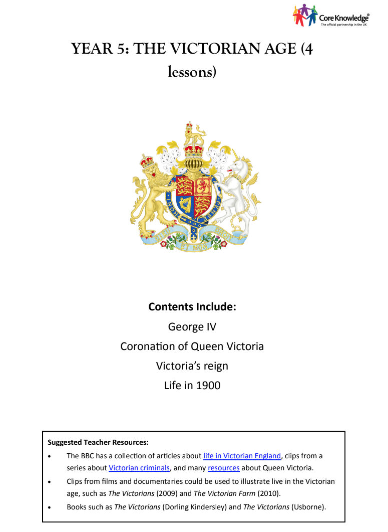 The Victorian Age Lesson Plan