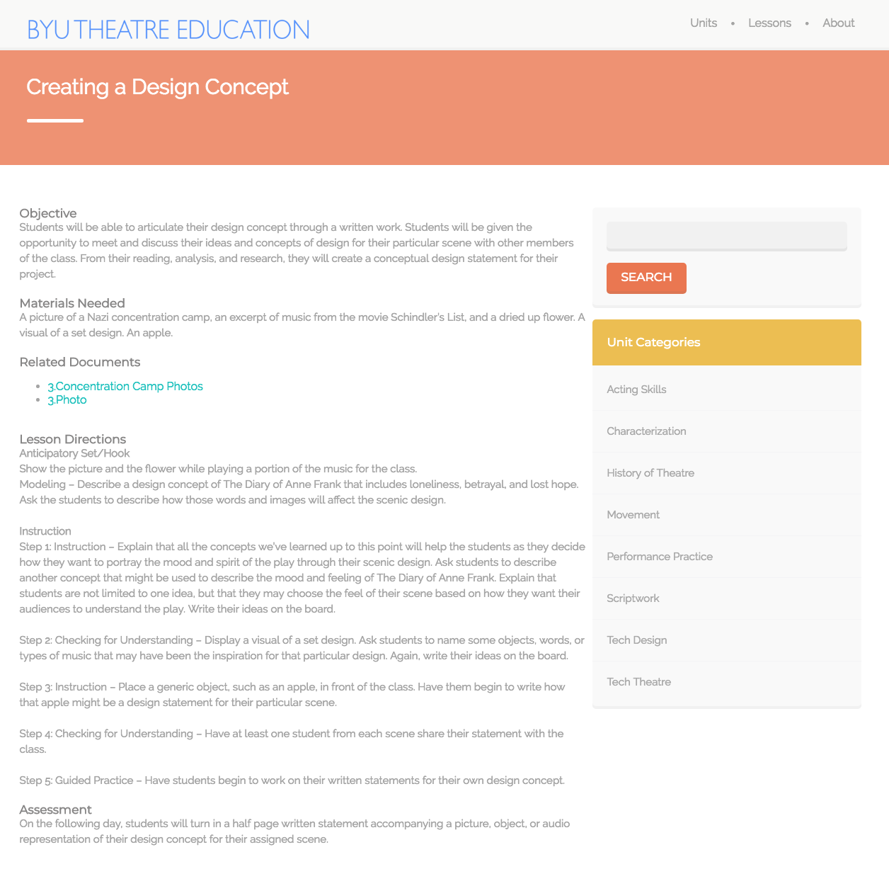 Creating a Design Concept Lesson Plan