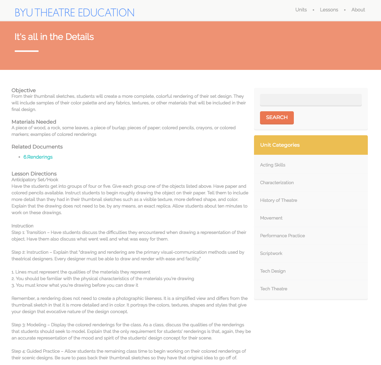 It's All in the Details Lesson Plan