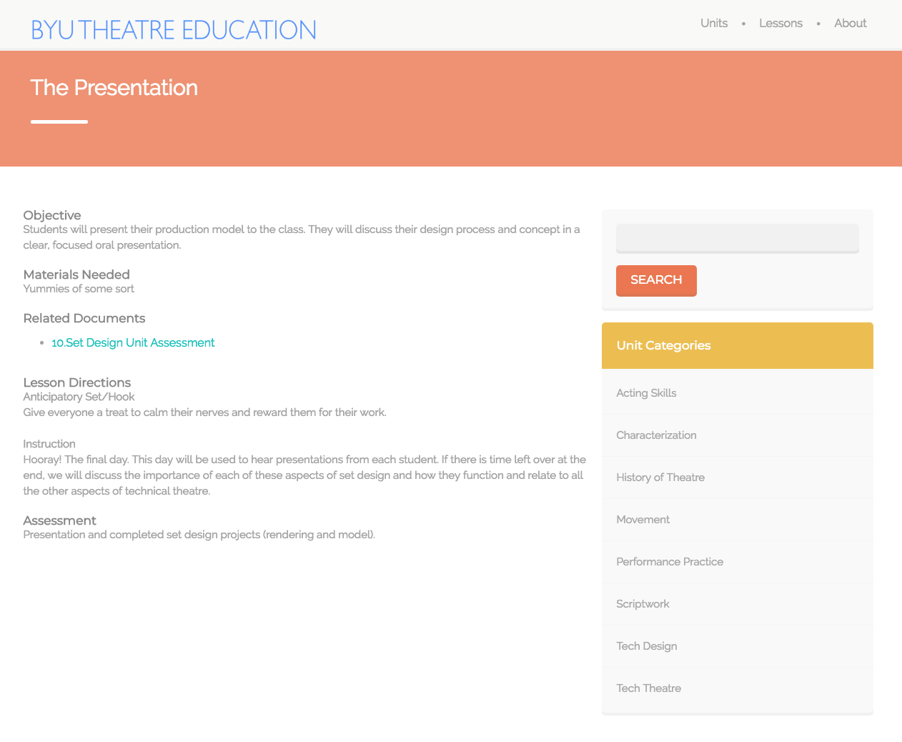 The Presentation Lesson Plan