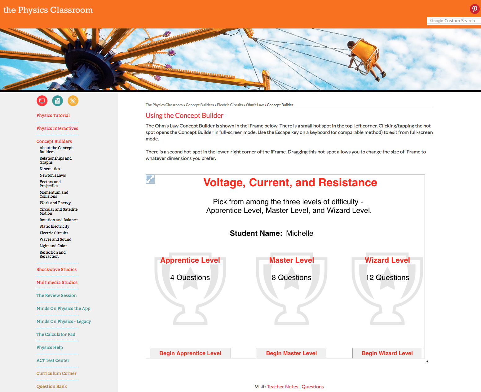 Ohm's Law: Voltage-Current-Resistance Relationship Interactive