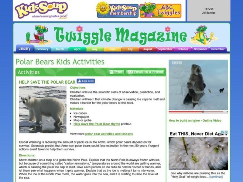 Help Save the Polar Bear Lesson Plan