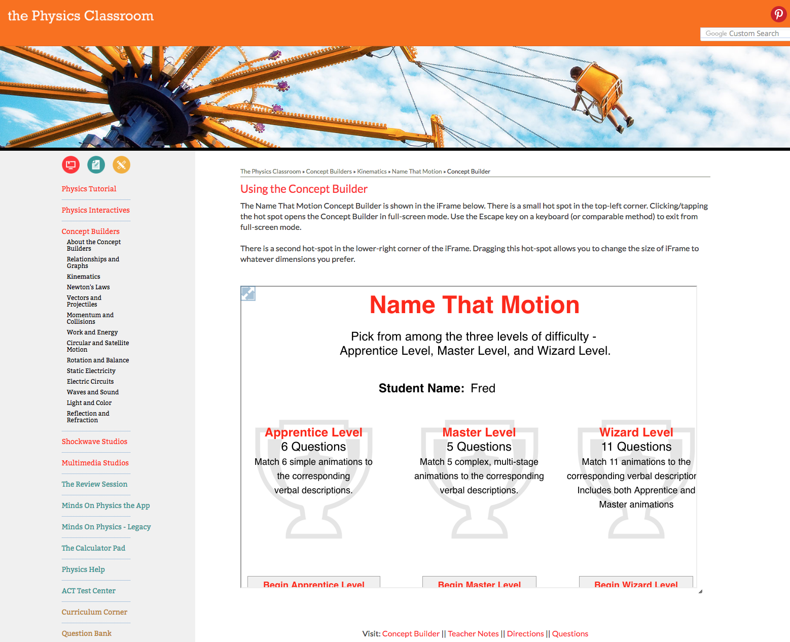 Name That Motion Interactive